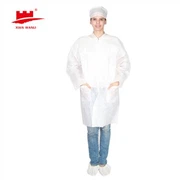 নিরাপত্তা Polypropylene সাদা ল্যাব কোট